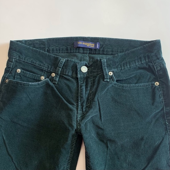 Levi’s Too Low Super Low VINTAGE Corduroy Pine Green - Picture 2 of 8
